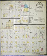 Sanborn Map [Indiana--Odon] {1913} sheet 1