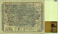 Mileage map of the best roads of Iowa: showing state highways, road distances, 1925
