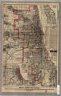 Blanchard's map of Chicago and suburbs : showing wards, congressional and senatorial districts