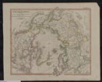 Polar-Karte : enthaltend: die Länder u. Meere vom Nord-Pol bis 50°  N. Br. u. weiter, mit der úbersicht des Russischen Reichs in Europa, Asia u. America